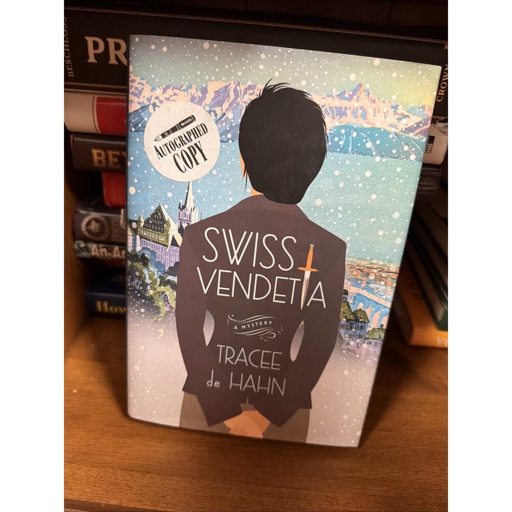 Swiss‎ Vendetta by Tracee De Hahn 2017 Hardcover Book HCDJ Mystery